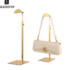 Nouveauté : Lot de 2 présentoirs pour sacs à main en métal doré poli, présentoir de table en métal pour l'affichage en magasin - Product Image 2