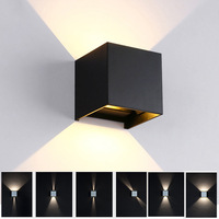Applique murale LED à angle réglable étanche Offre Spéciale Cube carré extérieur haut et bas appliques murales LED modernes