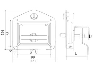 đánh bóng thép không gỉ chính- khóa ổ khóa an ninh và bảo vệ ổ khóa recessed xe tải hộp công cụ khóa - Product Image 2