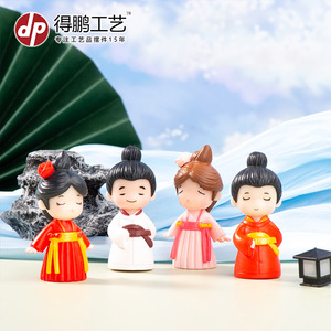 Dp Ancient Style Cartoon Figurines Resin Craft <b>Miniature</b> Decor Home Desktop Car Decoration - Product Image 3