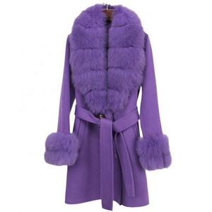 <span class=keywords><strong>Manteau</strong></span> en cachemire réversible haut de gamme pour <span class=keywords><strong>femme</strong></span>, <span class=keywords><strong>mi</strong></span>-<span class=keywords><strong>long</strong></span>, automne et hiver 2026, nouveau col en fourrure de renard, coupe ajustée, <span class=keywords><strong>manteau</strong></span> en laine - Product Image 5