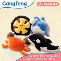 Peluche personnalisée OEM en gros : Urène, Pêcheur de poissons, Crabe, Orca – Jouet animal marin en peluche, cadeau pour enfants et amateurs de la mer