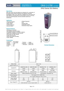 <span class=keywords><strong>Batterie</strong></span> au plomb scellée 2V 1750Ah série <span class=keywords><strong>OPZS</strong></span> OPZS2-1750 sans entretien pour système de sécurité UPS - Product Image 4