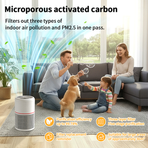 <span class=keywords><strong>Purificateur</strong></span> <span class=keywords><strong>d</strong></span>'<span class=keywords><strong>air</strong></span> domestique intelligent pour grandes pièces, idéal pour fumeurs et animaux domestiques, avec filtre HEPA, élimine 99,78 % des impuretés - Product Image 5
