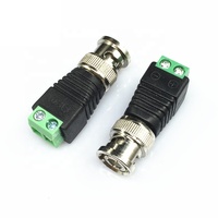 Cantell BNC mâle Balun adaptateur sans soudure coaxial Cat 5 Cat 6 connecteur de borne à vis Surveillance caméra vidéo DC Type alimentation