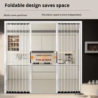 Porte pliante transparente en PVC moderne avec fonction coupe-vent, design gain de place, garantie de 3 ans