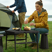 Vente directe d'usine, table à manger carrée en plastique pliable moderne, petite, portable, pour pique-nique, pour une utilisation en extérieur