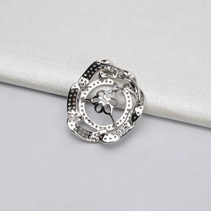 Support de pendentif en argent S925 pour collier de perles de grande taille 13-14 pour femmes, accessoire en cristal DIY, produit semi-fini de personnalité - 786 - Product Image 4