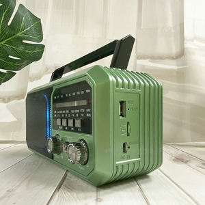 Retro Portable Solar Hand-Crank Emergency Radio, AM/FM/SW 3-Band Receiver with SOS & Power Bank for Outdoor - Product Image 5