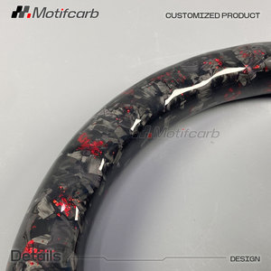 Volante Deportivo Personalizado de Fibra de Carbono Forjado con Detalles Rojos para Chevrolet Silverado 1500 RST LT ZR2 4x4 Suburban 2019-2026 - Product Image 3