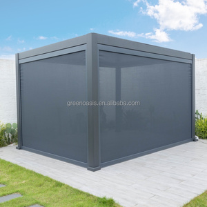Nouvel arrivage Couverture de patio à lumière LED DIY Aluminium <span class=keywords><strong>Louvre</strong></span> autoportant Pergola Gazebo de jardin - Product Image 5