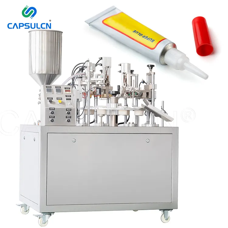 Machine de remplissage et de scellage de tubes en plastique souple, Semi-automatique, pour crème cosmétique, Lotion pour le corps, CNF-30A