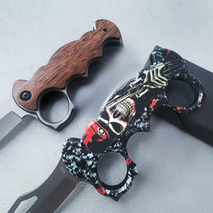 Cuchillo Táctico con Patrón Impreso en 3D y Mango de Madera/Acero para Camping y <span class=keywords><strong>Caza</strong></span> - Product Image 3