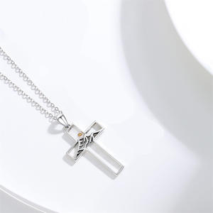 Collier Pendentif Minimaliste en Acier Inoxydable <span class=keywords><strong>Argent</strong></span>é avec Graine de Moutarde, Bijou de Foi Premium pour Femme, Résistant au Ternissement - Product Image 3