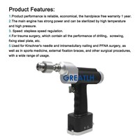 Perceuse à os cannelée pour outils électriques, perceuse orthopédique à double cannelure, perceuse électrique