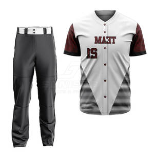2024 hommes confortable à manches courtes Baseball Jersey pantalon conception personnalisée vêtements de sport pour Softball grande taille équipe porter respirant - Product Image 1