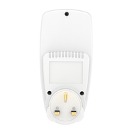 Wattsave Meter Energi Digital LCD Pintar Satu Fasa 230V Bersertifikasi CE Daya Maksimum 3680W Rentang 0-9999.9 kWh Colokan UK
