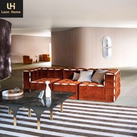 Einfacher Stil Moderne Möbel Wohnzimmer Stoffsofas Weißes Bobble-Sofa Modulares Sofa mit Niedriger Armlehne Bodenliegende Kombinations-Sofagarnitur