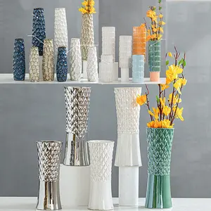İskandinav Ins yaratıcı çiçek sanat seramik vazo