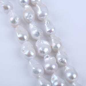 Perles de culture d'eau douce baroques naturelles en gros, 14-18 mm, perles en vrac pour la fabrication de colliers et d'accessoires de bijoux - Product Image 2