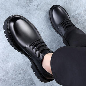Новое поступление, деловые мужские туфли из искусственной кожи для выпускного вечера, деловые туфли на платформе, Осенние свадебные туфли - Product Image 5