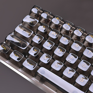Ancreu 143 touches noires transparentes en cristal profil <span class=keywords><strong>DSA</strong></span> personnalisées pour clavier mécanique - Product Image 5