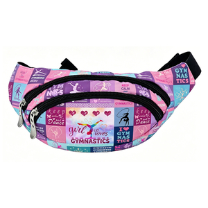 Kids Girls <strong>Gymnastics</strong> Fanny Packs Waist Bag Custom Waterproof Travel Sports Dance Girl Sling Crossbody Chest Bags with logo - Product Image 4