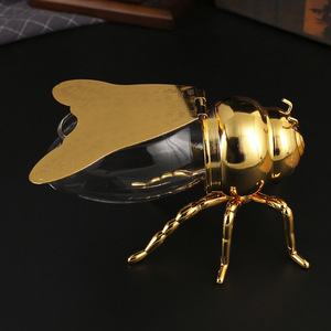 Boîte à épices Maini Little Seasoning Box, grand sucrier en forme d'abeille dorée, boîte à épices de cuisine domestique avec cuillère, pot de rangement, haut de gamme - Product Image 3