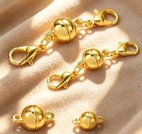 Fermoir magnétique YWXS, fermoir mousqueton plaqué or et argent, connecteur de bijoux DIY pour bracelet et collier, vente en gros