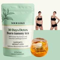 Compléments alimentaires à base d'extrait de thé vert et d'extrait de Garcinia Cambogia pour la perte de poids, détox de 30 jours, sachets de thé brûleur de graisse pour le ventre pour maigrir