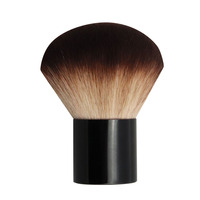 Bedak Tabur Foundation Blusher Rias Kuku Label Pribadi Grosir Kuas Kabuki Bulu Sintetis Kayu Vegan