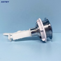 Botón redondo único para inodoro de plástico ABS cromado, botón de descarga de inodoro de 38mm y