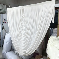 Voilages baroques préfabriqués en soie de lait, 50 couleurs, blanc, sur mesure, pour décorations de mariage