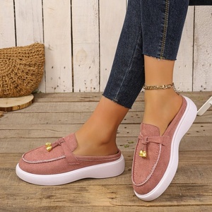 Zapatos Casuales de Plataforma de Gamuza Estilo Europeo Americano para Mujer, Novedad 2026, Ligeros, de Color Sólido, Antideslizantes, Tipo Mocasín - Product Image 4