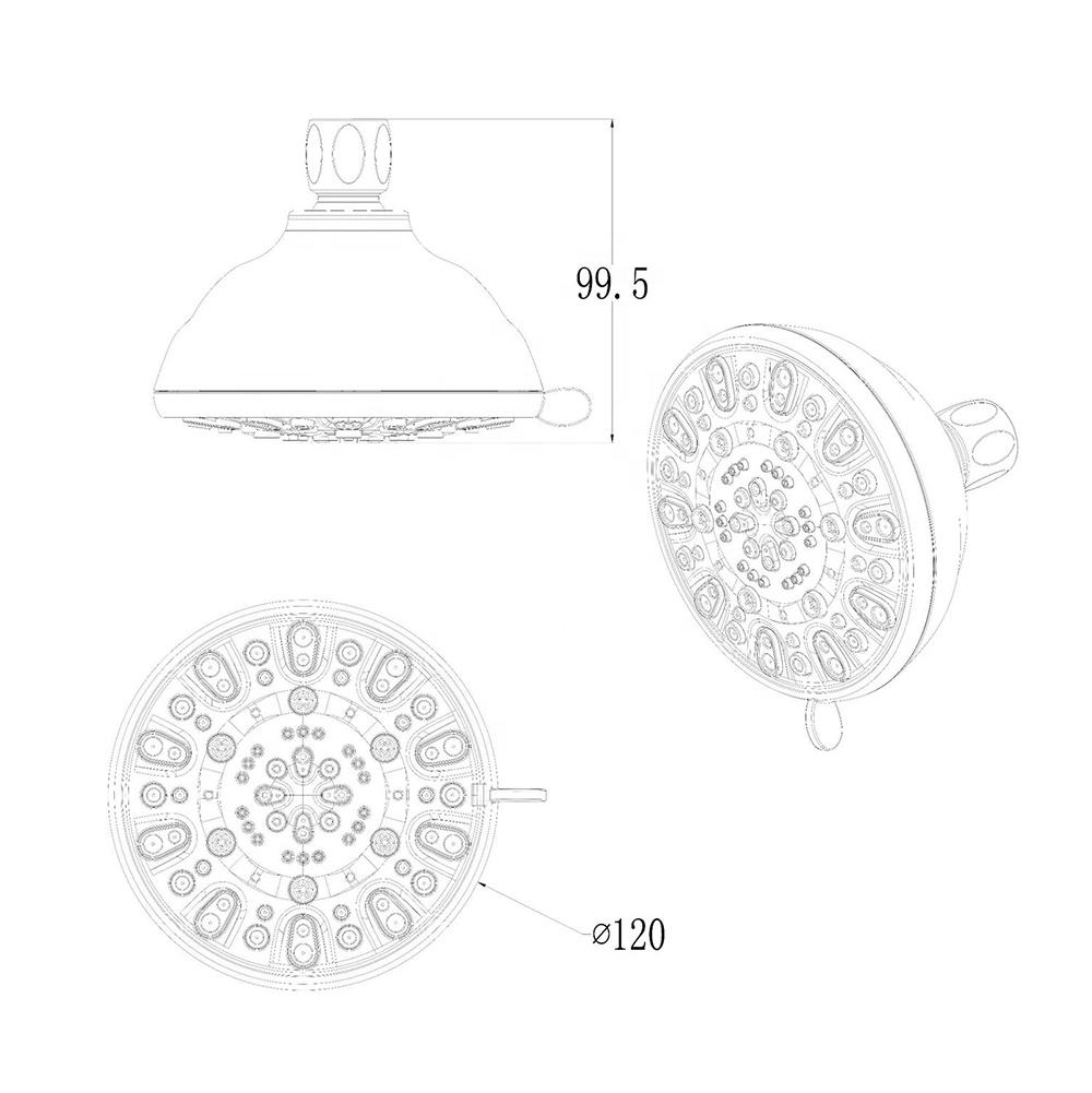 7 Setting High Pressure Rain Shower Head 7 Setting High Pressure Rain Shower Head