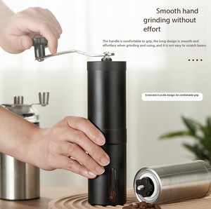 Molinillo de café de acero inoxidable con manivela, grosor ajustable, molinillo manual, accesorio de cocina - Product Image 2