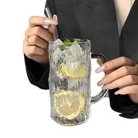 Aspecto de alta calidad Las tazas con mango de vidrio con diseño de árbol son adecuadas para cerveza, jugo, café, leche, bar, hogar, uso en la oficina.