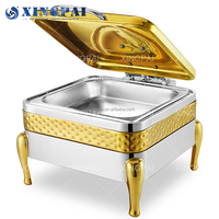 Chauffe-Plats Électrique de Luxe en Acier Inoxydable 6 Litres XINGPAI, Fourniture Directe Usine, Plats de Présentation Dorés pour Traiteur