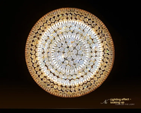 JYLIGHTING Décoration d'intérieur Salon Grand plafonnier de luxe Or Rond Minimaliste Chambre d'hôtel Lustre à LED nordique moderne