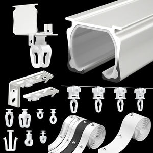Rail de rideau ondulé en aluminium avec rail de guidage en PVC, prix et qualité de gros - Product Image 1