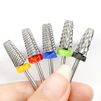 5 en 1 Embouts de fraisage en acier au tungstène pour ponceuse à ongles électrique, accessoires de manucure