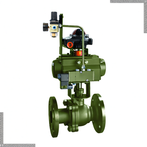 Vente de liquidation B2B COVNA, vanne à bille à bride pour retour d'air de printemps, vanne à bille en acier inoxydable avec positionneur 4-20 mA et volant manuel - Product Image 4