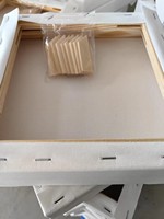 Impresión en lienzo de pared A2 grande, marco flotante de 70x50 con marco de madera barato a todo color para fotos