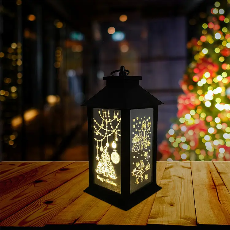 Moslim Draagbaar Handvat Led Metalen Ramadan Lantaarn Tafellamp Decoratie Kerst Led Vakantie Verlichting