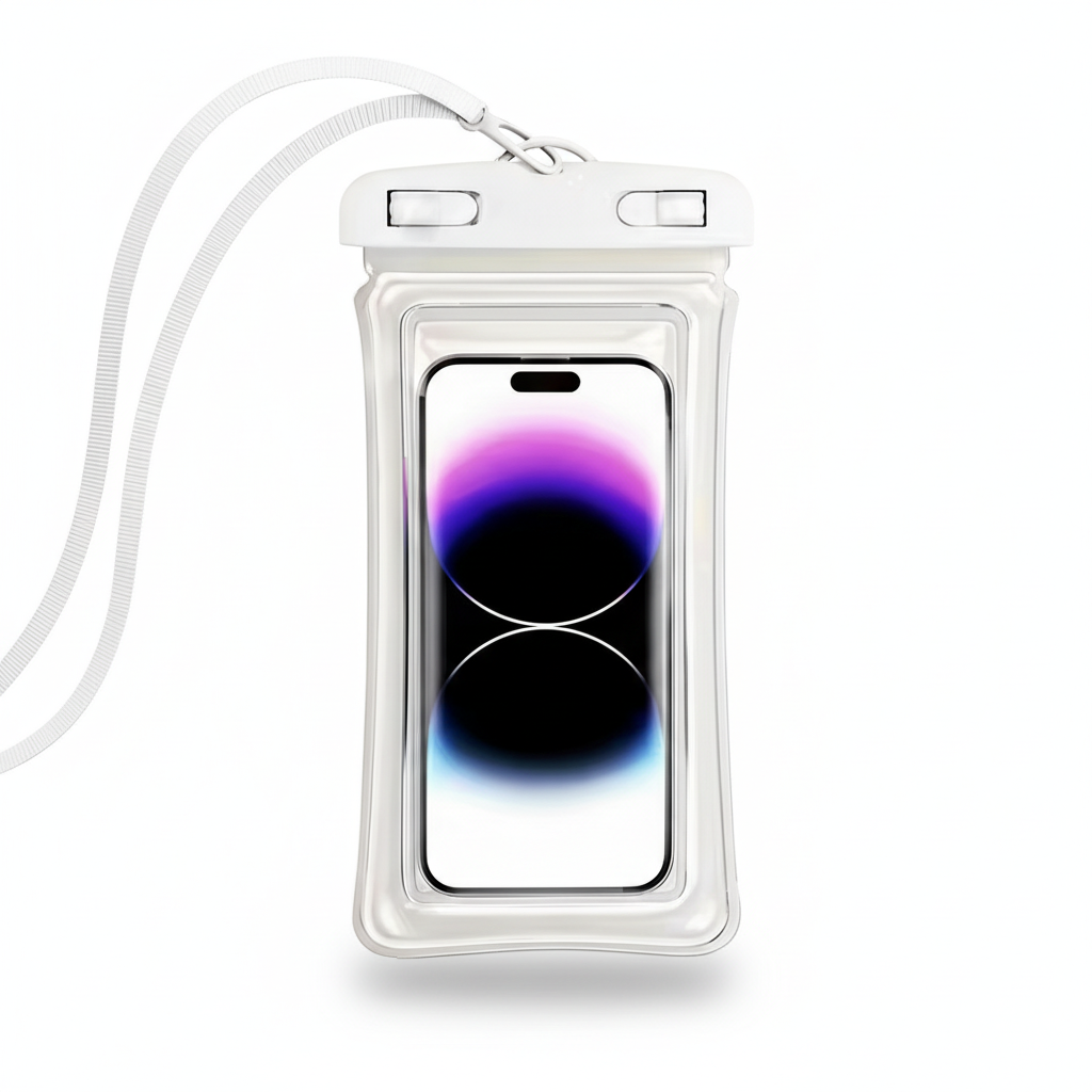 Floating Waterproof Phone Bag Pvc Airbag Design Touch Screen Lanyard Strap for 7 Inch Phones Ideal for Water Sports and Diving