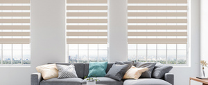 Estika No-Drill Day Night Zebra Style <strong>Roller</strong> <strong>Blind</strong> Dark <strong>Grey</strong> 30 X 150 cm Double Fabric Pull Chain Interior Windows Light - Product Image 3