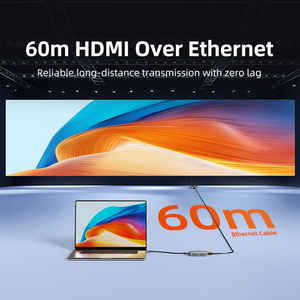 原始设备制造商黑色<span class=keywords><strong>HDMI</strong></span>延长器60M 4k高清网络端口RJ45至<span class=keywords><strong>HDMI</strong></span>单网络电缆信号传输60M - Product Image 5