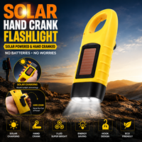 Lampe torche LED d'urgence rechargeable par USB à manivelle solaire, avec mousqueton, power bank, torche de survie pour le camping, la randonnée et les activités de plein air