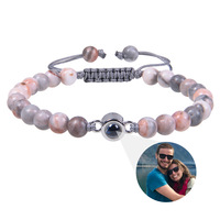 Bracelet de couple unisexe personnalisé en cuir et acier inoxydable en forme de cœur plaqué or 14 carats avec cordon élastique réglable