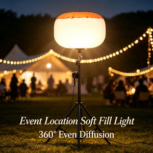 60W IP54 Portable Mobile Balloon <b>LED</b> <b>Light</b> Emergency <b>led</b> mobile lighting tower with no glare for highway <b>work</b> - Product Image 5